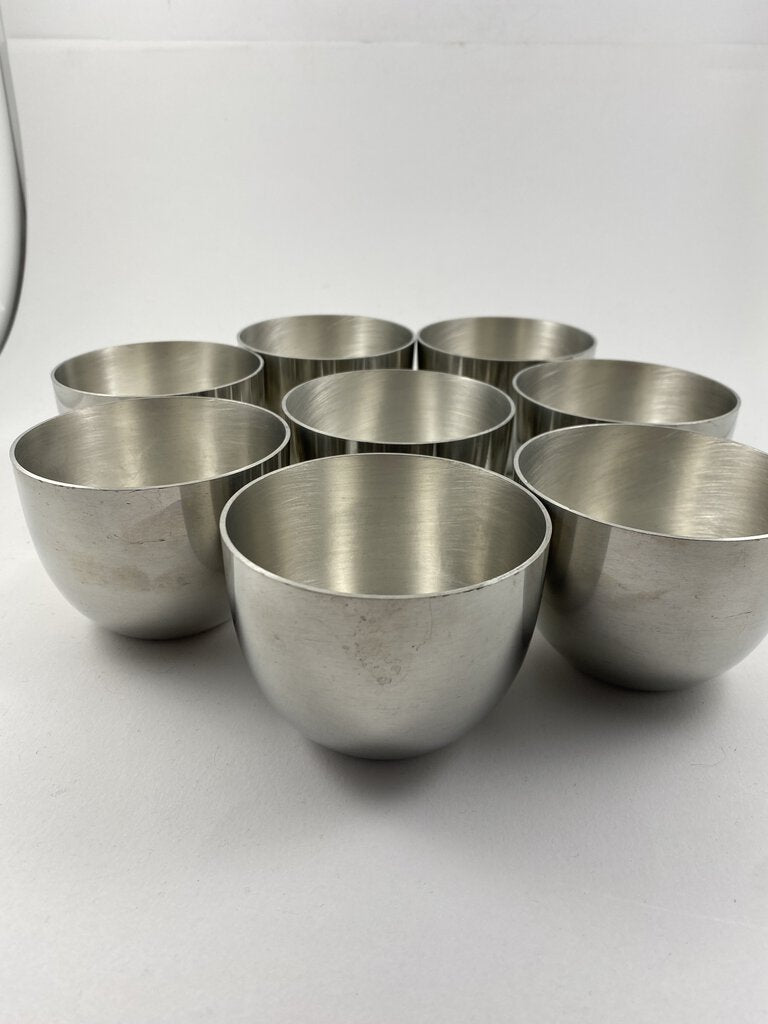 Kirk Stieff Pewter P50 Monticello 2.25” Cups set of 8 /rb