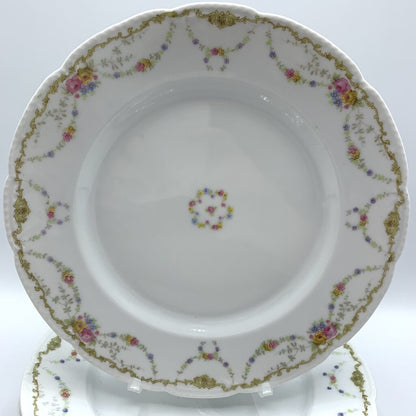 Antique Bassett Austria Limoges Dinner Plates Set of 5 /hg