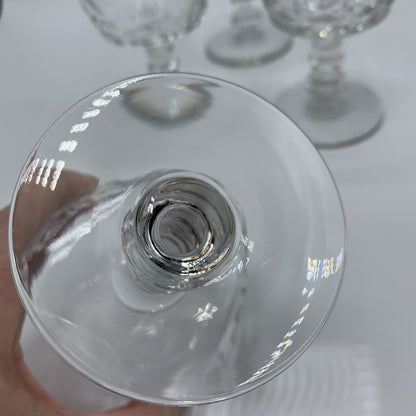 Vintage Rock Sharpe “Olive and Cross” Champagne Coupe Glasses Set of 4 /hg