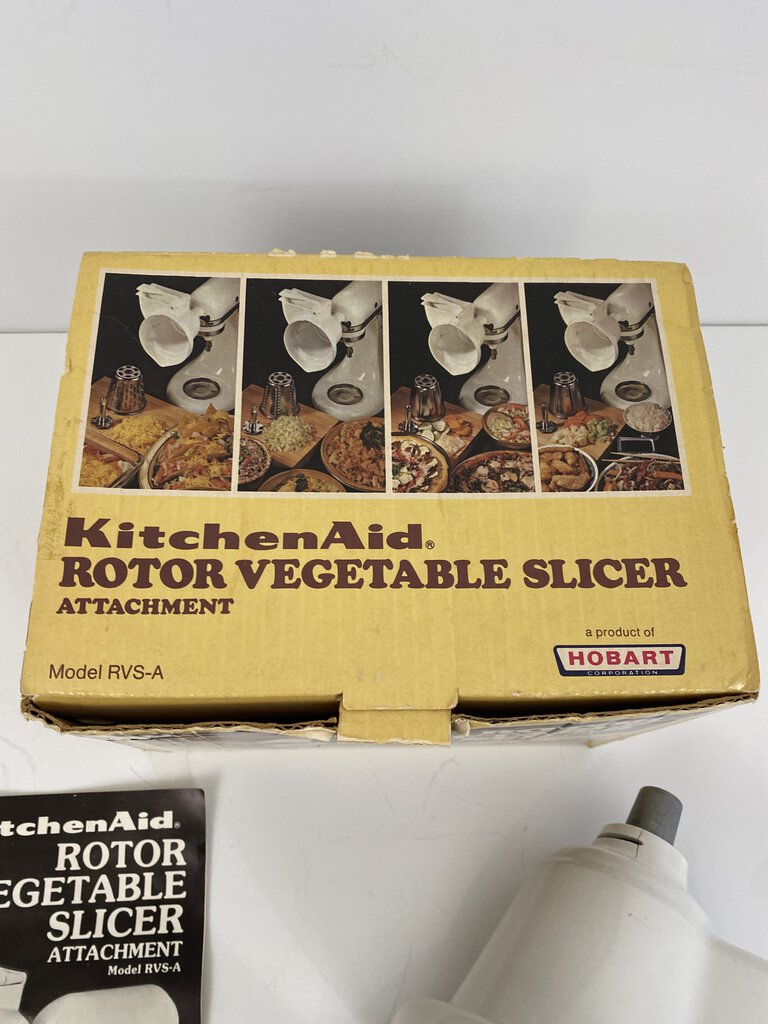 Kitchenaid Rotor Vegetable Slicer Model RVS-A & White Dough Hook/Paddle /rw