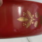 Vintage Pyrex Christmas Golden Poinsettia Red Oval Covered Casserole 2.5 Qt. /rb