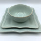 Lenox Ice Blue French Perle Bead 3 Piece Place Setting /hg
