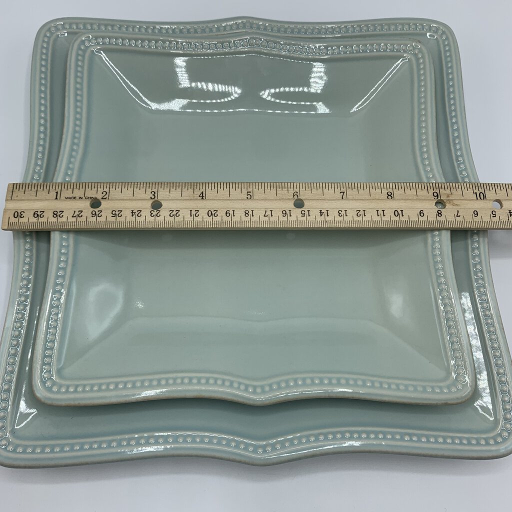 Lenox Ice Blue French Perle Bead 3 Piece Place Setting /hg