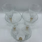Pottery Barn Seeded Glass Water Goblets with Amber Stems Set of 6 /hg