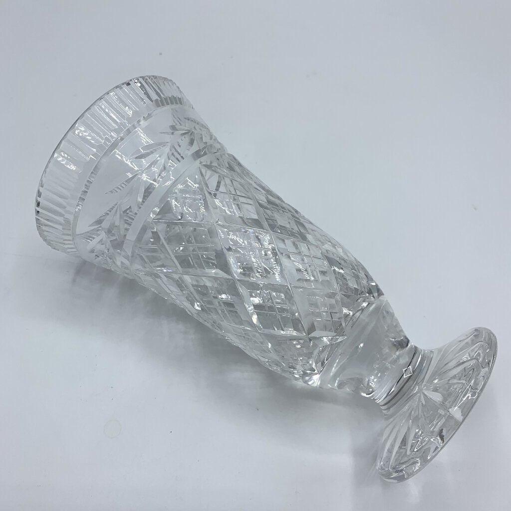 Waterford “Glendore” 7” Cut Crystal Vase #207-525 /hg