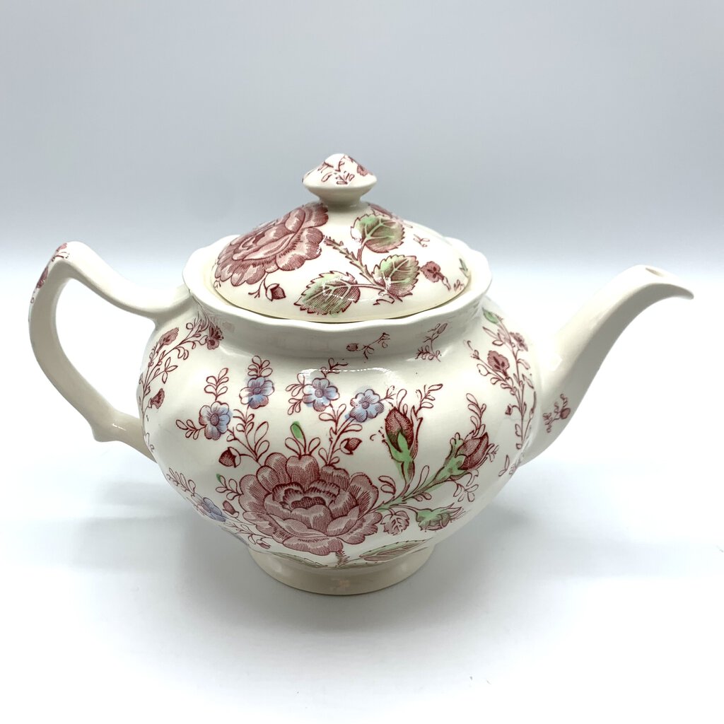 Vintage Johnson Brothers “Rose Chintz Pink” Teapot /hg