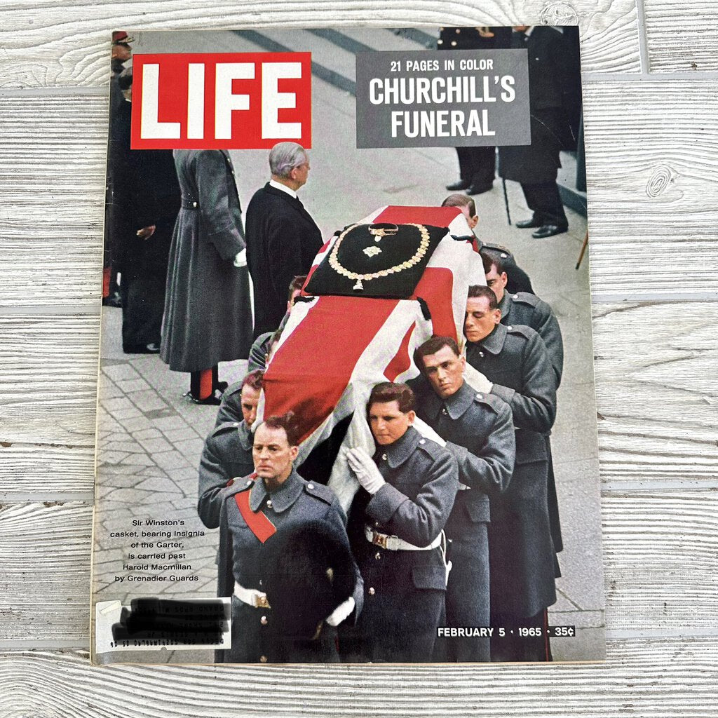 Lot Of 5 Life Magazines 1963 & 1965 DNA, Churchill’s Funeral, Space Walk & More /cb