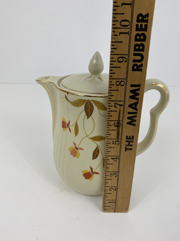 Vintage Hall’s Superior Mary Dunbar Autumn Leaf Coffee Pot w/Lid /rb