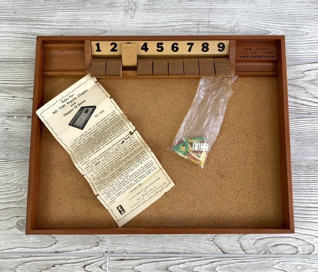 1963 Clapper Game by WM. F Drueke & Sons w/ Original Box /b