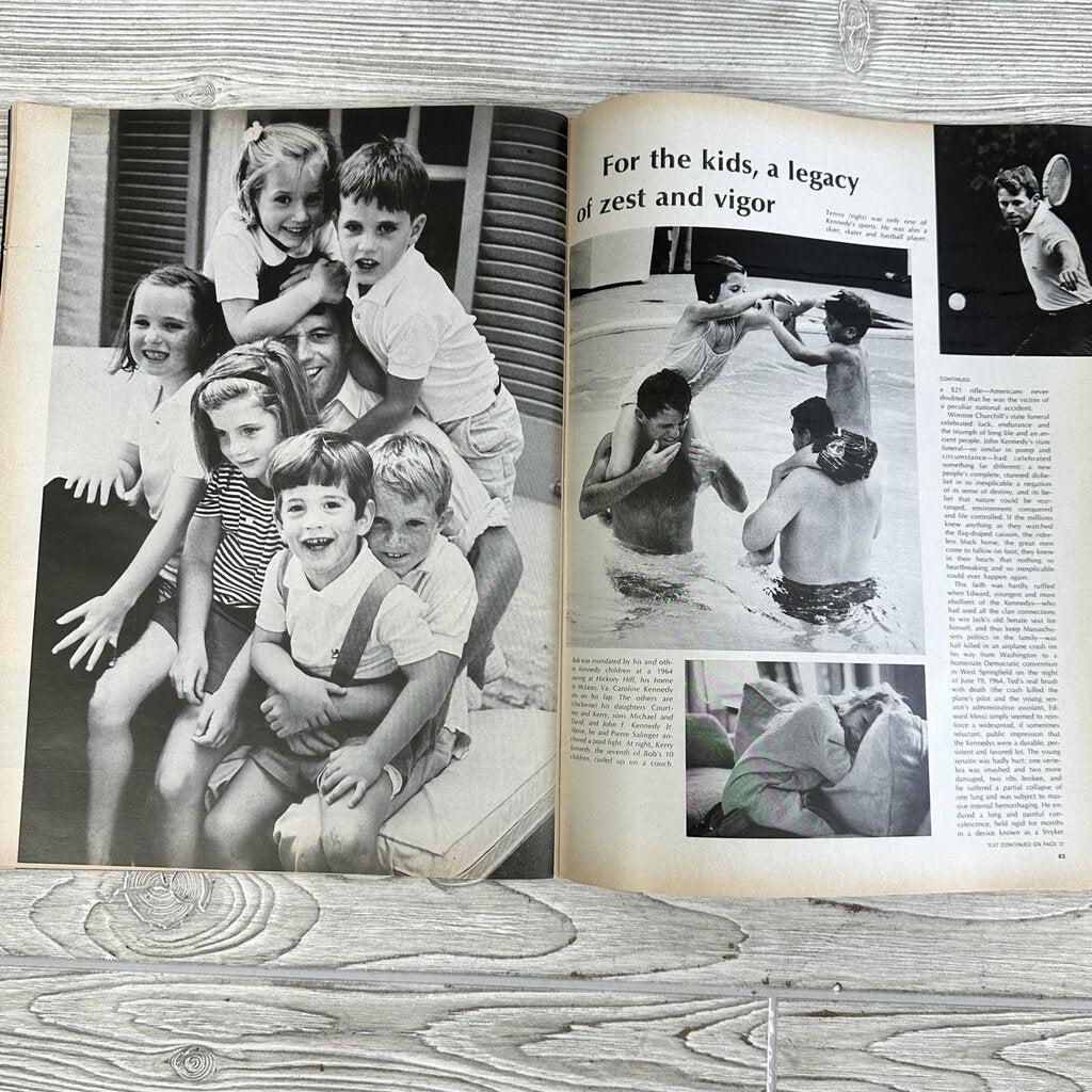 Lot of 6 Life Magazines 1965/1968/1969 Moon Landing, Robert F. Kennedy, Eisenhowers Funeral & More /cb