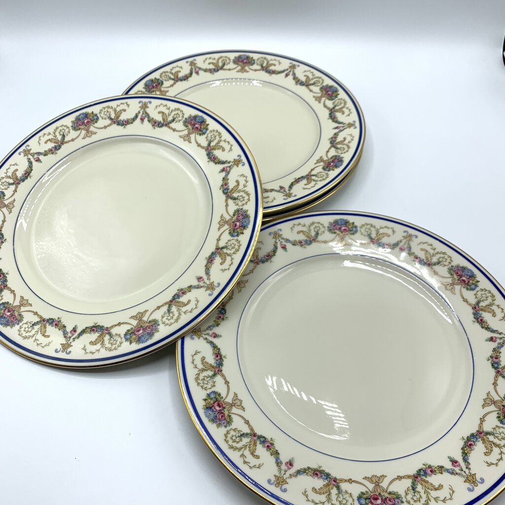 Antique Haas & Czjzek “La Boheme Blue” Dinner Plates Set of 4