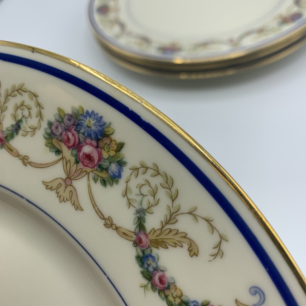 Antique Haas & Czjzek “La Boheme Blue” Dinner Plates Set of 4