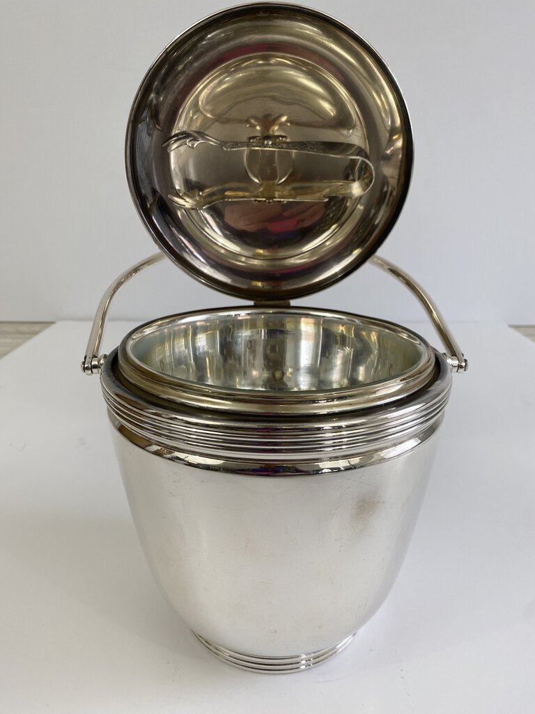 Vintage Poole EPCA #304 Mechanical Ice Bucket w/Tongs /rb