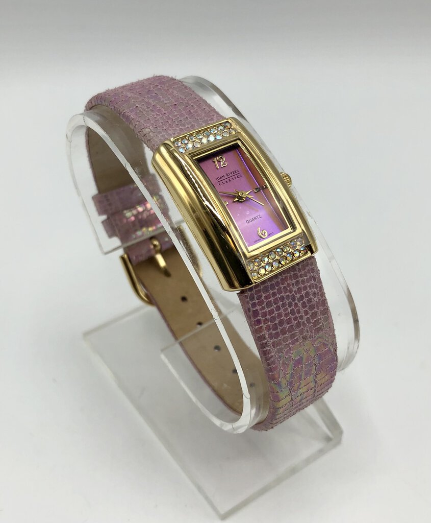 Joan Rivers Classics Pink Iridescent Fashion Wrist Watch /b
