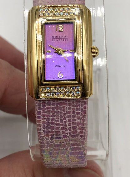 Joan Rivers Classics Pink Iridescent Fashion Wrist Watch /b