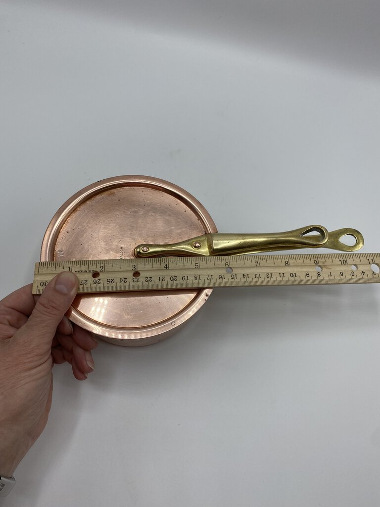 Waldon Copper Clad Tin Lined Double Brass Handle 6” Sauce Pan w/Lid /rw