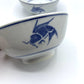 Vintage Chinese Porcelain Koi Fish Noodle/Rice Bowls Set/2 /hg