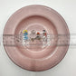 Antique Enamelware Pink Childs Feeding Plate Made In Germany /cb