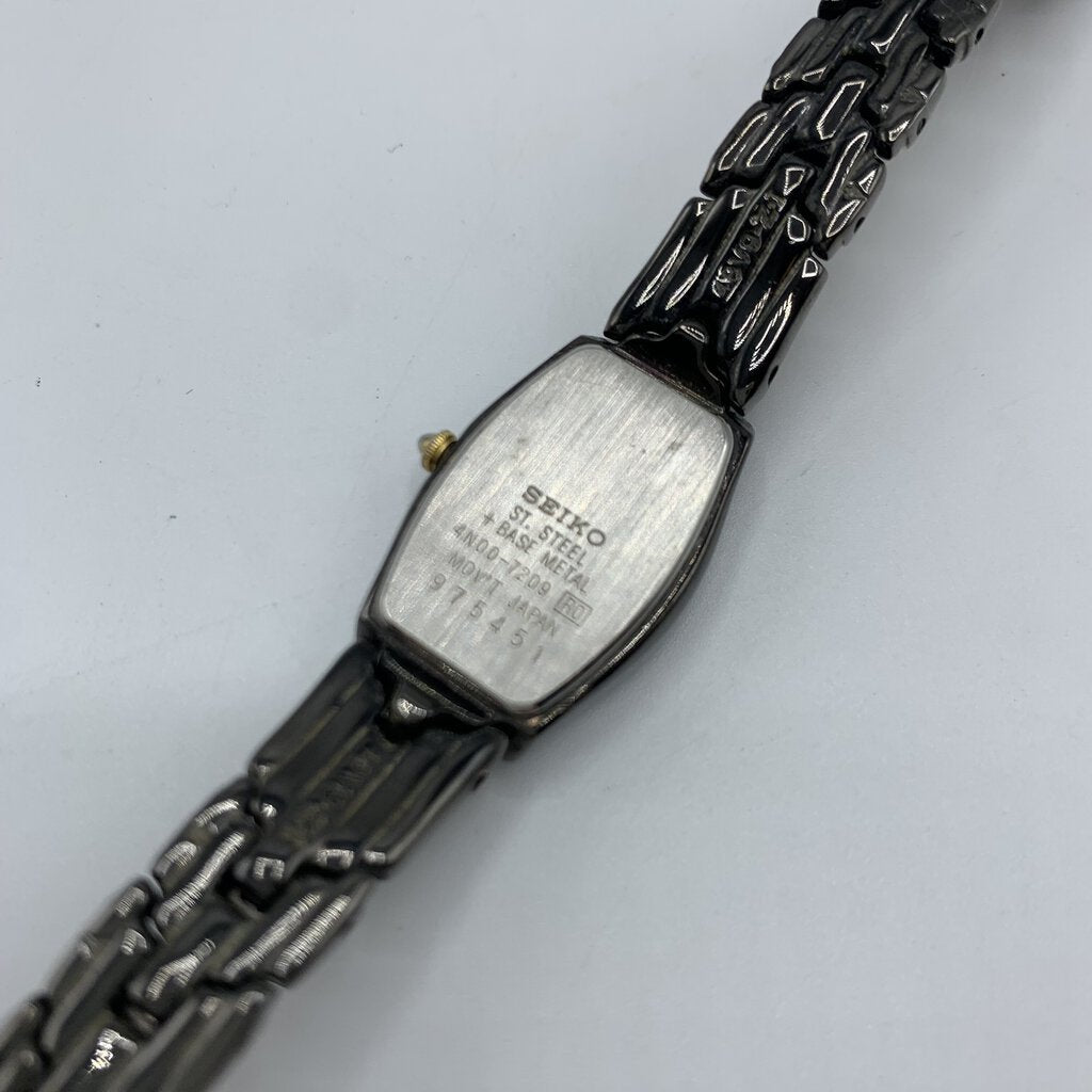 Vintage 1990s Seiko Women’s Gunmetal Wrist Watch /hg
