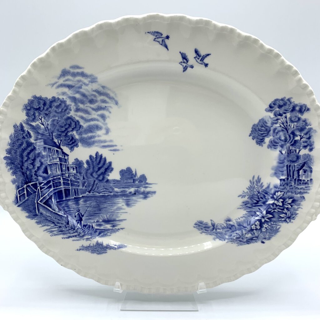 Vintage Grindley “Meadow Brook” 12.5” Oval Platter /hg