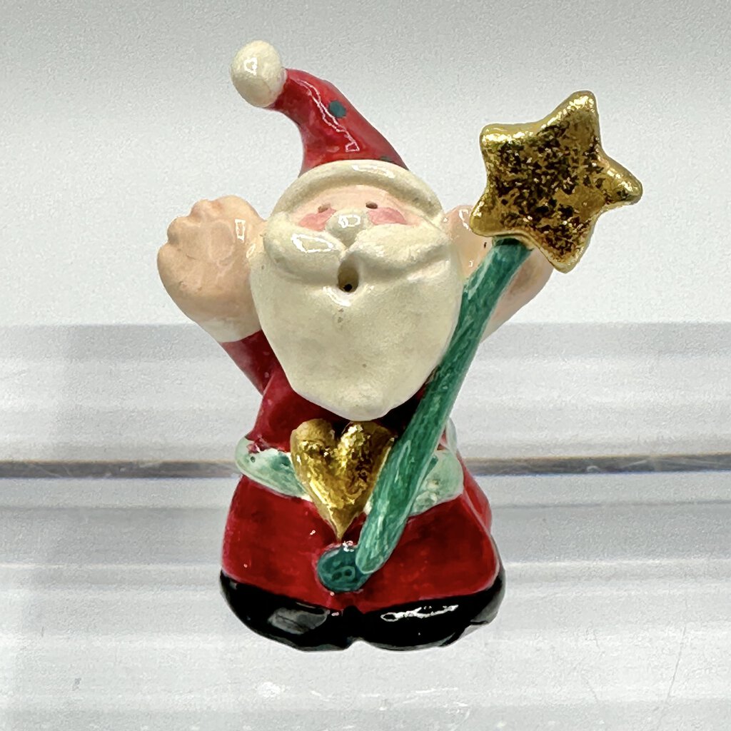 2 Department 56 Blown Glass Mallard Duck & 1 Midwest Of Cannon Falls Santa w/Star Ornaments /cb