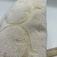 Vintage Hand Beaded in Belgium White/Ivory Clutch Evening Bag Kiss Closure /rw