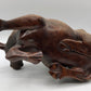 Vtg Chinese Hand Carved Wood Boy Riding Ox/ Water Buffalo /b