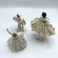 Trio of Vintage Dresden Lace Ballerina Figurines, Made in Germany /hg