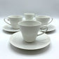 Vintage Mid-Century Bjorn Wiinblad Rosenthal “Romance White” Cups and Saucers Set of 4 /hg