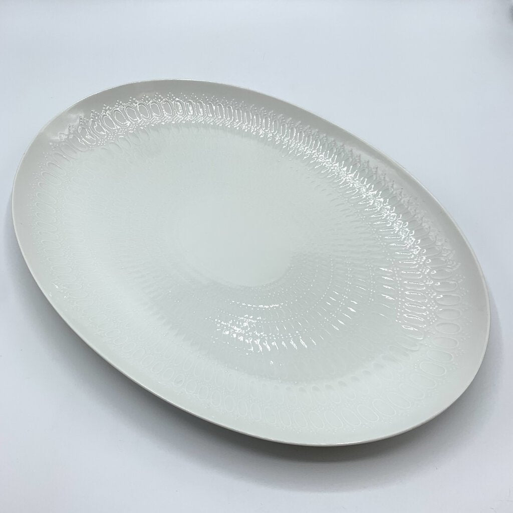 Vintage Mid-Century Bjorn Wiinblad Rosenthal “Romance White” 15” Oval Platter /hg