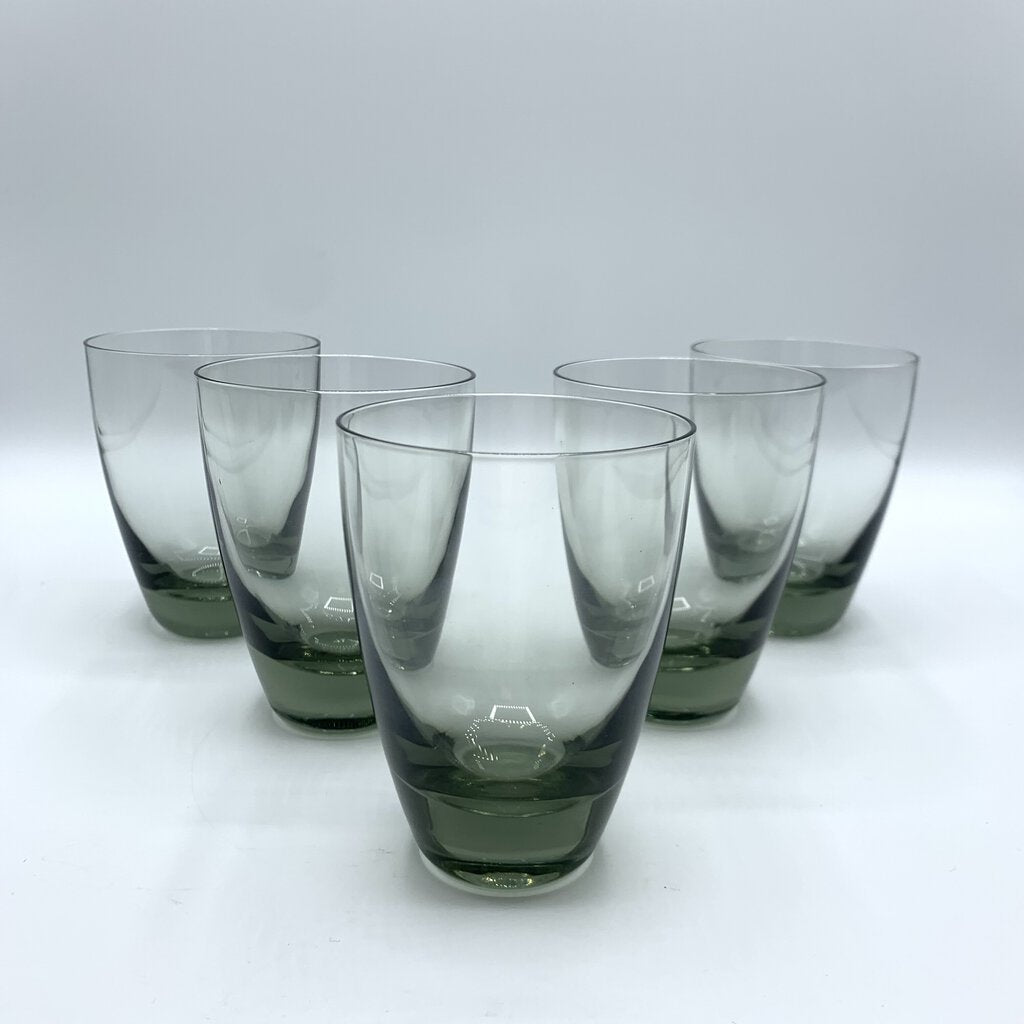 Mid-Century Kastrup-Holmegaard Copenhagen Smoke 8oz. Glasses set of 5 /hg