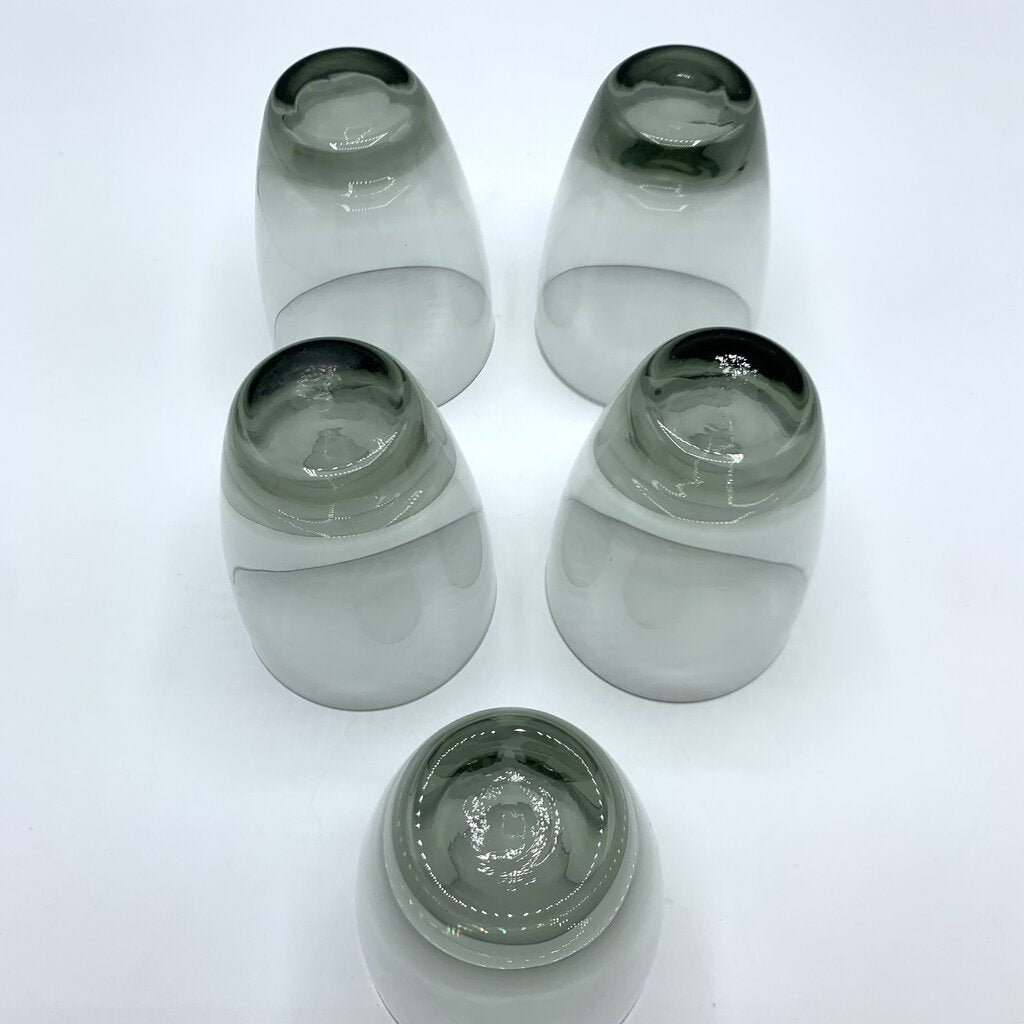Mid-Century Kastrup-Holmegaard Copenhagen Smoke 8oz. Glasses set of 5 /hg