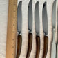 Vintage 2 sets of 4 (8 TOTAL) Dinner Knives Oneida and Faux Antler Handle /rw