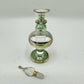 3 Vintage Egyptian Perfume Bottles Hand Blown w/Stoppers Gilt Accents /cb