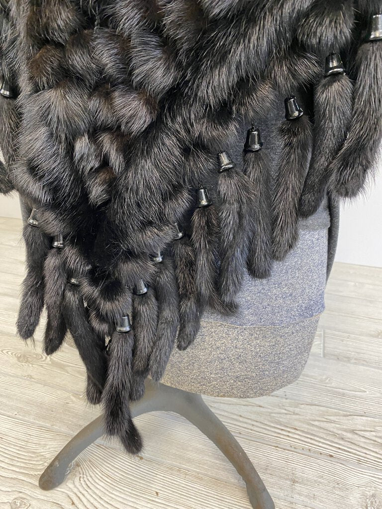 Women's Real Fur Shawl/Shrug Black/Brown Crocheted Unique! /roh – Pathway  Market GR