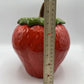 Vintage California Pottery USA Strawberry Shaped Canister 8.5” tall /rb