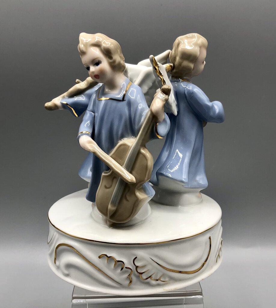1970’s Musician Angels Music Box “As Time Goes By” /b