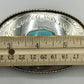 Vintage Comstock Silversmiths Silver & Turquoise Western Belt Buckle /b