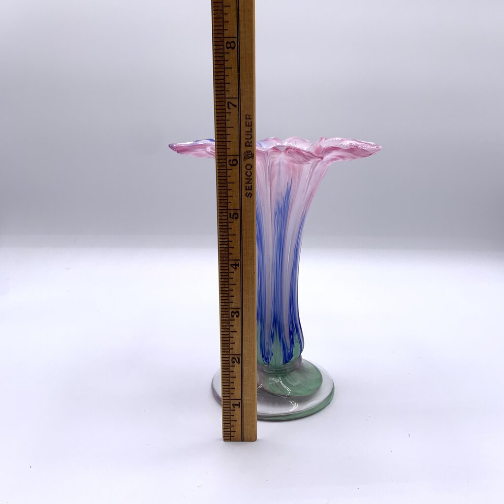 Hand Blown Art Glass Flower Vase /hgo