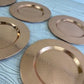 Set of 6 Copper Charger Plates 13” Made in India /rw