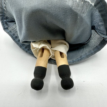 Vintage Handmade Traditional Faceless Amish Clothespin Dolls Boy and Girl /cb