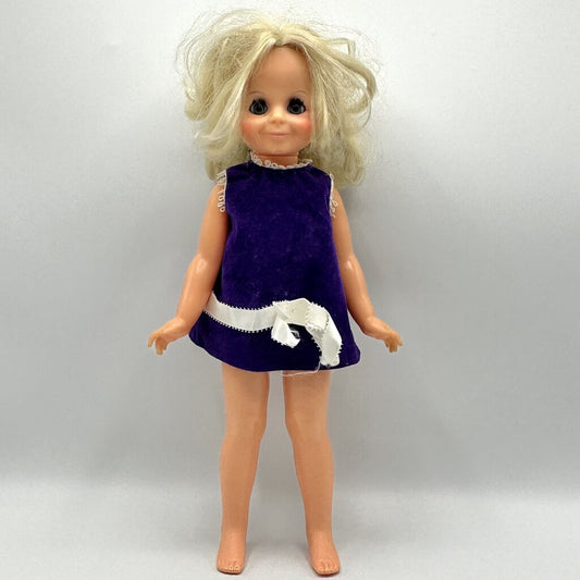 1970 15” Velvet Grow Hair Doll Crissy’s Cousin Blonde Hair Ideal Toy Corp. /cb