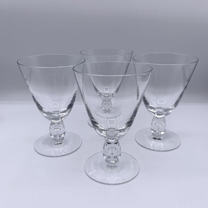 VIntage MCM Diadem #6056 Tear Drop Bubble Water/Wine Goblets Set of 4 /hge