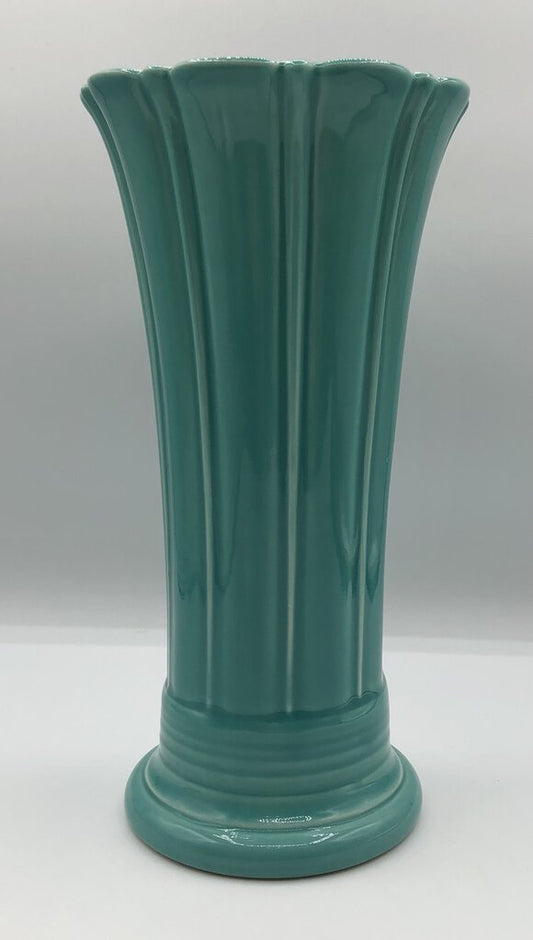 Fiesta Homer Laughlin Medium Turquoise Flower Vase Excellent /b