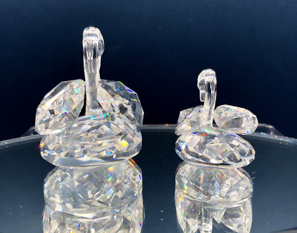 Swarovski Crystal Swan Set of 2 /b