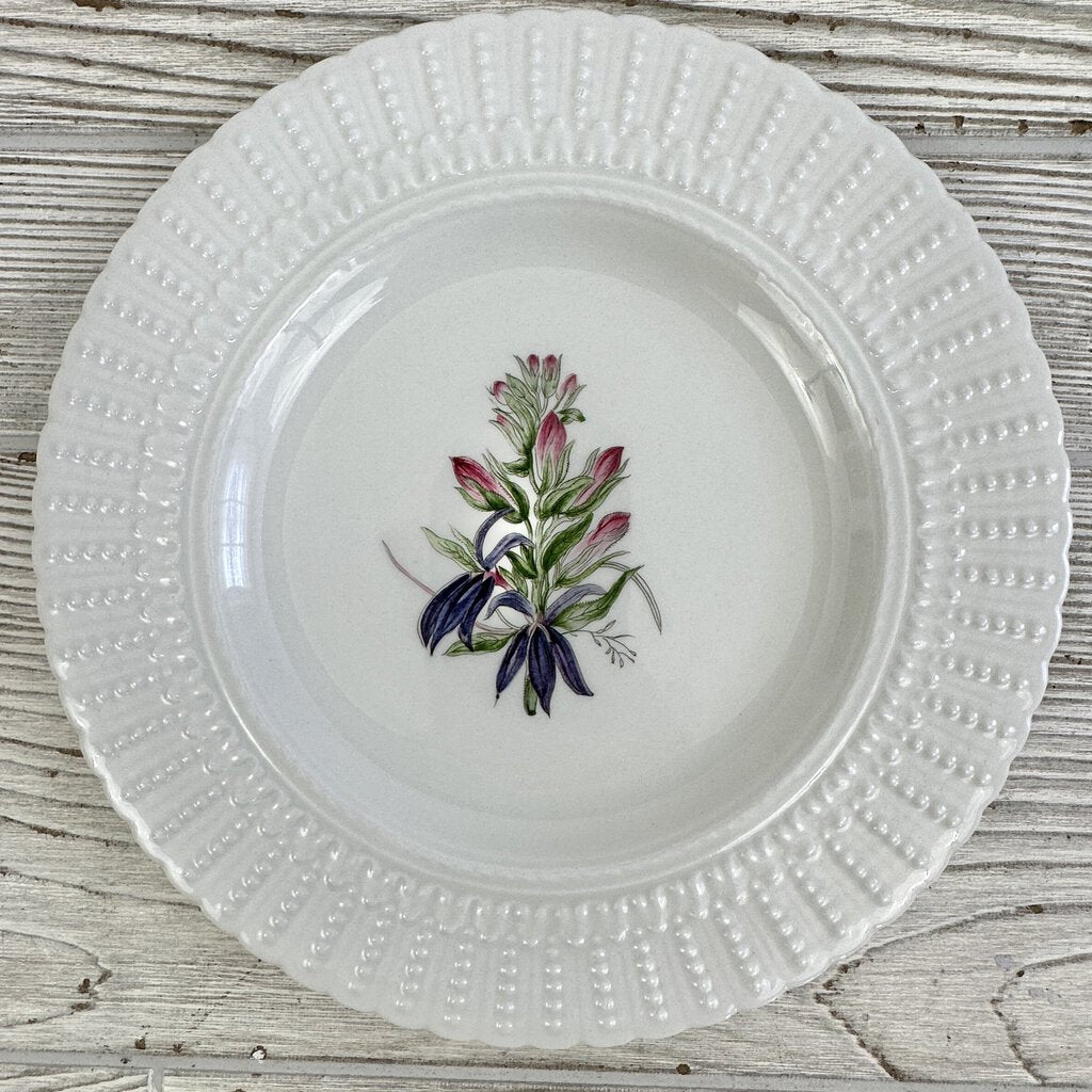 Royal Cauldon Bristol Ironstone Norbury 9 1/2” Dinner Plates Flowers Made In England Set of 4 /cb