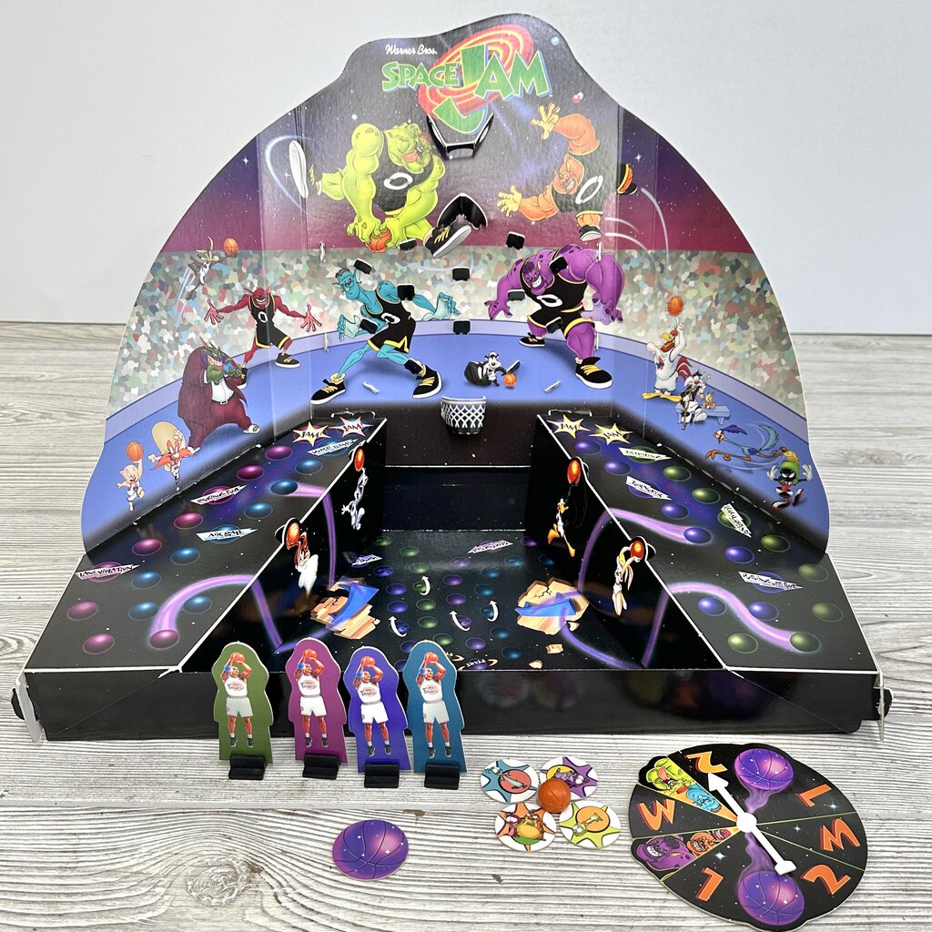 Vintage Space Jam Michael Jordan’s Cosmic Court Board Game WB Complete /cb