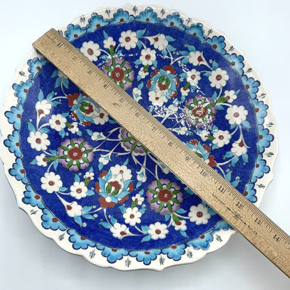 SELAM CINI Hand Painted Turkish 12.5” Bowl /hgo