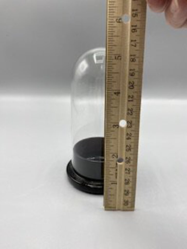 Antique Glass Dome CloChe 5.5” tall with Black Glass Base /ro