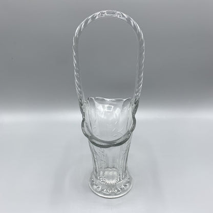 Antique Duncan & Miller Etched Glass Bride’s Basket /hgo